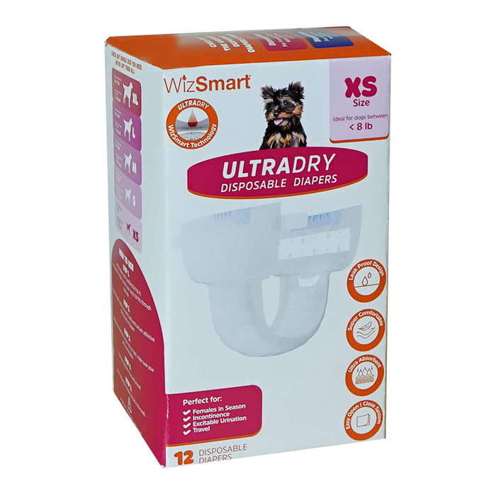 WizSmart UltraDry Disposable Diapers, 12 ct - 024PC-1009 - XSmall - 1