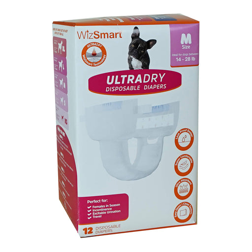 WizSmart UltraDry Disposable Diapers, 12 ct - 024PC-1023 - Medium - 3