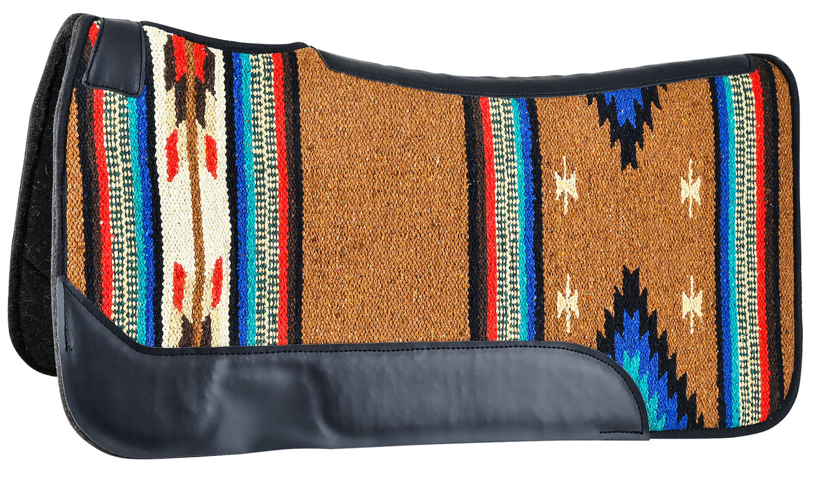 Weaver Contoured Single Weave Felt Saddle Pad, 31" x 32" - Brown Navajo  