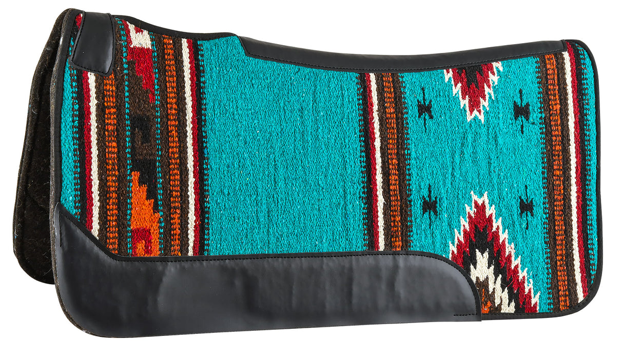 Weaver Contoured Single Weave Felt Saddle Pad, 31" x 32" - Turquoise Navajo  