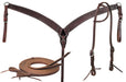 Oiled Harness Leather Tack Set with Sliding Ear Headstall Kit -   