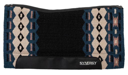 Synergy Contoured Performance Buckstitch Saddle Pad - Black/Bisque  