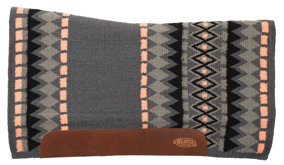 Weaver Flex Contour Wool Blend Felt Saddle Pad, Amarillo - Charcoal/Black/Peach  