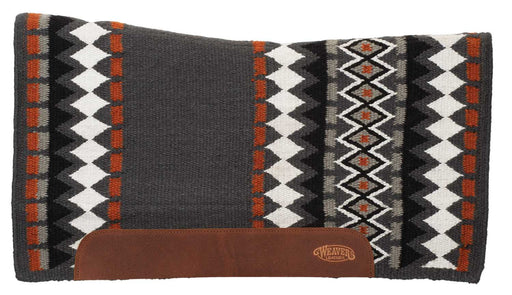 Weaver Flex Contour Wool Blend Felt Saddle Pad, Amarillo - Charcoal/Black/Rust  