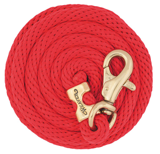 10' Weaver Poly Lead Rope w/ Bull Trigger Snap - Red  