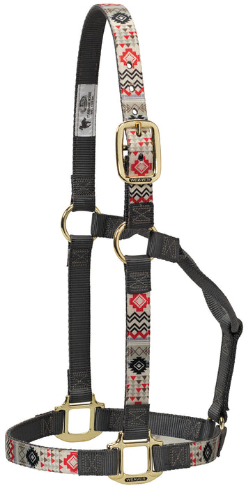 Weaver Nylon Overlay Halter - Crimson Aztec Regular 