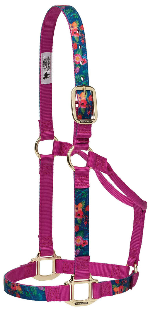 Weaver Patterned Nylon Overlay Halter for Horses - WLC2LH - Floral - Medium - 8
