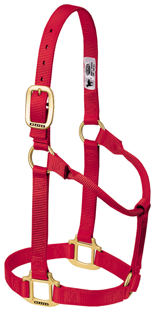 Weaver Original Nylon Horse Halter - Red Small 