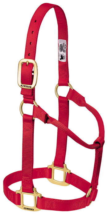 Weaver Original Nylon Horse Halter - Red Large 