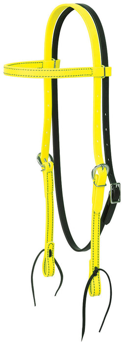 Weaver Brahma Webb Trail Gear Browband Headstall, Regular - Orbit Yellow  