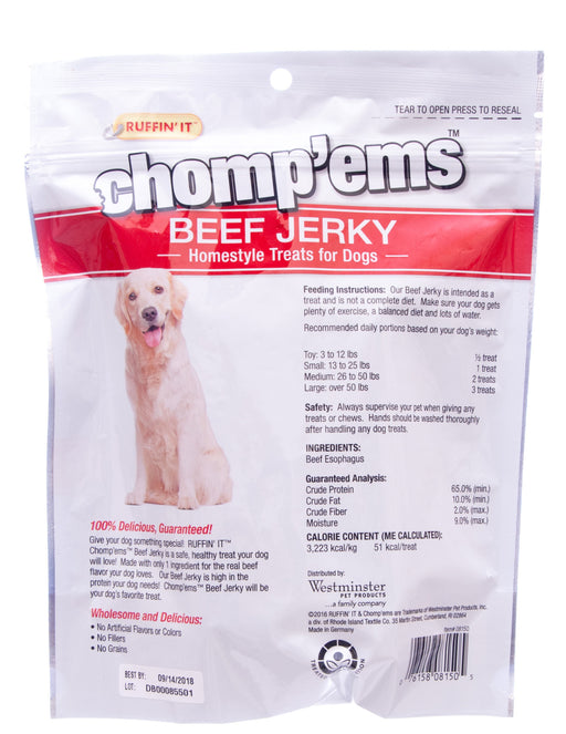 Chomp'ems Beef Jerky, 8 oz -   