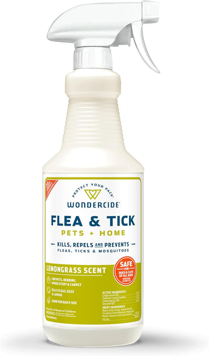 Wondercide Flea, Tick & Mosquito Control Spray for Pets + Home - WC217 - 16 oz. - Lemongrass - 15