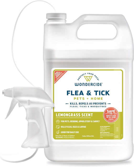Wondercide Flea, Tick & Mosquito Control Spray for Pets + Home - WC219 - 128 oz. - Lemongrass - 16