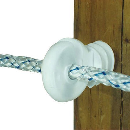 Wood Post Insulators for Poly Wire or Rope 25 Pack - T8AE - White - Package of 25 - 3