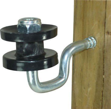 Wood Post Screw - In Corner Insulator, 4 pk - T8XB - White - 1