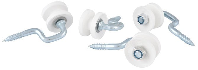 Wood Post Screw - In Corner Insulator, 4 pk - T8XB - White - 5