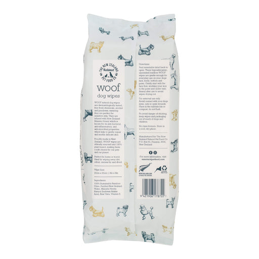Woof Dog Wipes, Manuka Honey - 013NZ-WDW750MH - 26.5 oz - 80 Wipes - 2