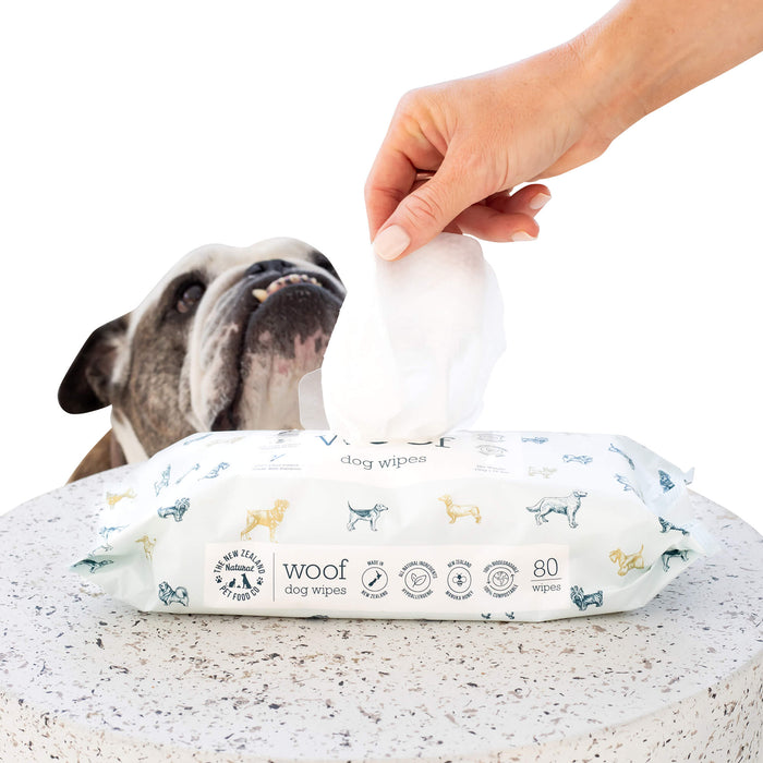 Woof Dog Wipes, Manuka Honey - 013NZ-WDW750MH - 26.5 oz - 80 Wipes - 5