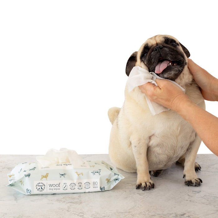 Woof Dog Wipes, Manuka Honey - 013NZ-WDW750MH - 26.5 oz - 80 Wipes - 7