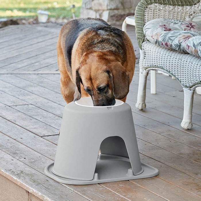 WeatherTech Single High Pet Feeding System, Poly Bowl Color Tan