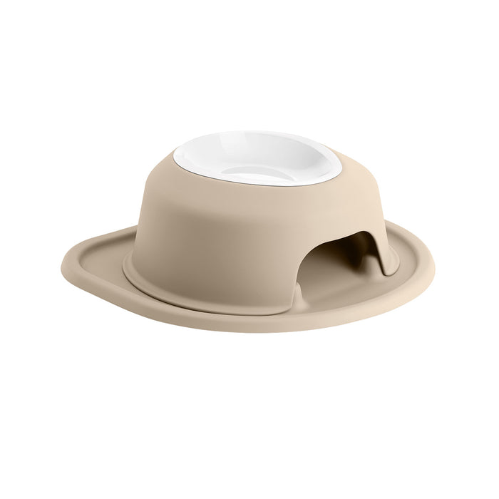 WeatherTech Single High Pet Feeding System, Poly Bowl Color Tan