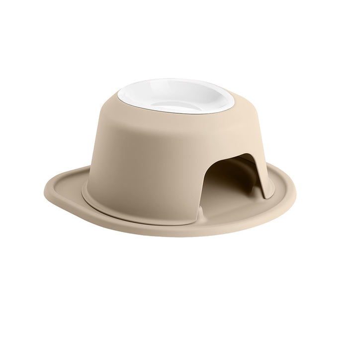 WeatherTech Single High Pet Feeding System, Poly Bowl Color Tan