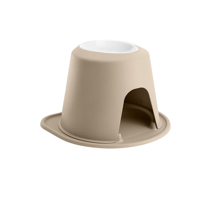 WeatherTech Single High Pet Feeding System, Poly Bowl Color Tan