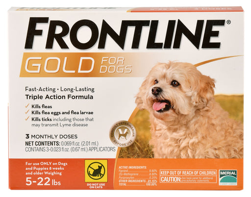 Frontline Gold for Dogs, 3-pack - Frontline Gold for Dogs 5-22 lb  