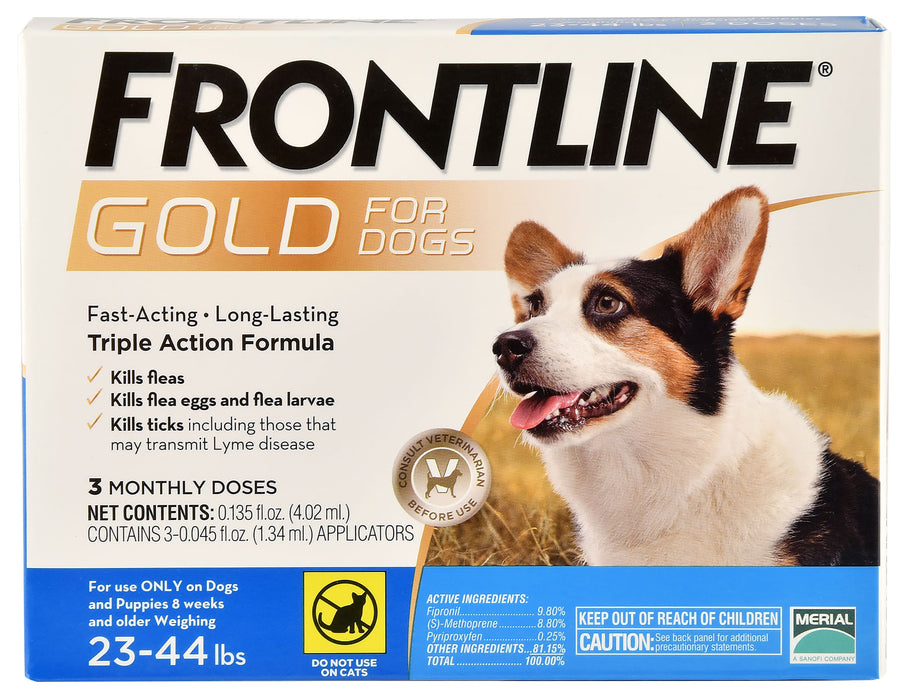 Frontline Gold for Dogs, 3-pack - Frontline Gold for Dogs 23-44 lb  