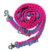 WhinneyWear Hand Braided Reins, 8' - Cotton Candy  