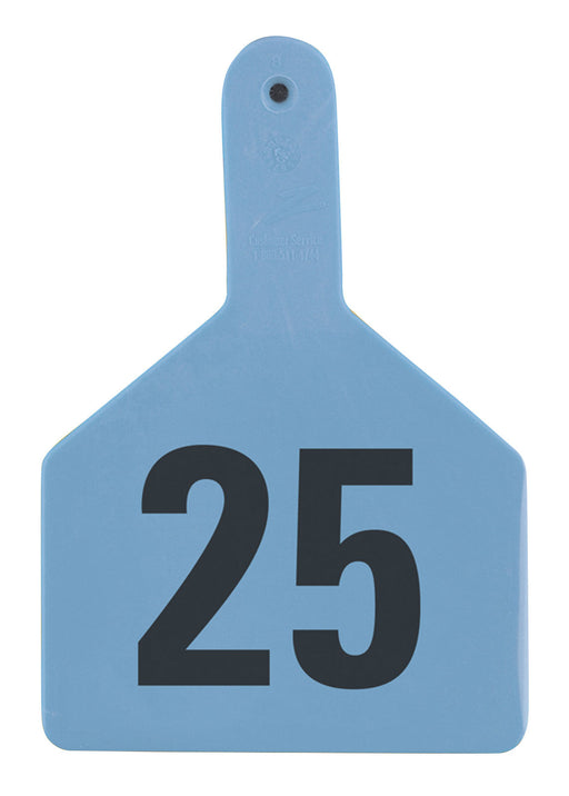 Z Tags Numbered Ear Tags (Cow), 25 count - Blue 26-50 