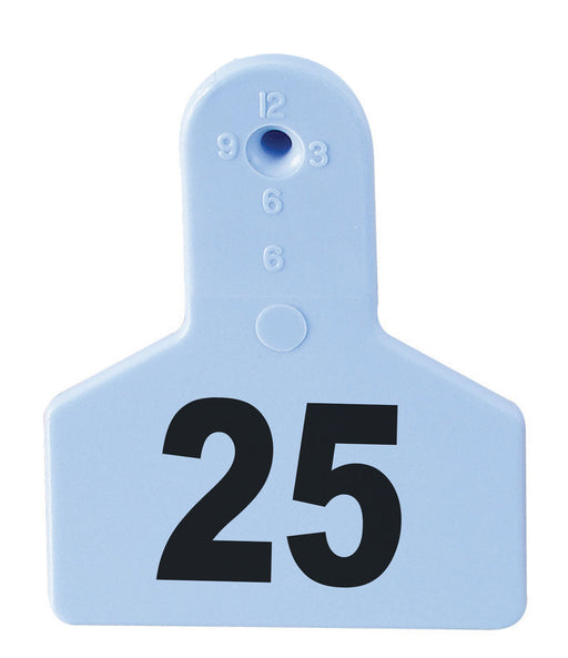 Z Tags Numbered Livestock Ear Tags (Small), 25 count - Blue 26-50 