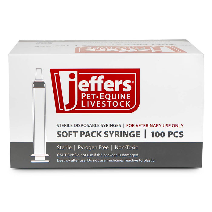 Jeffers Luer Slip Syringes, Boxes - 6 mL (100 count) - Jeffers L.S. Syringe  