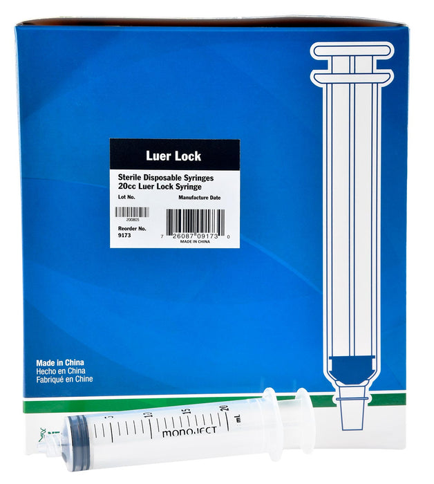 Jeffers Luer Lock Syringes, Boxes - 20 mL - Jeffers L.L. Syringe (50 count)  