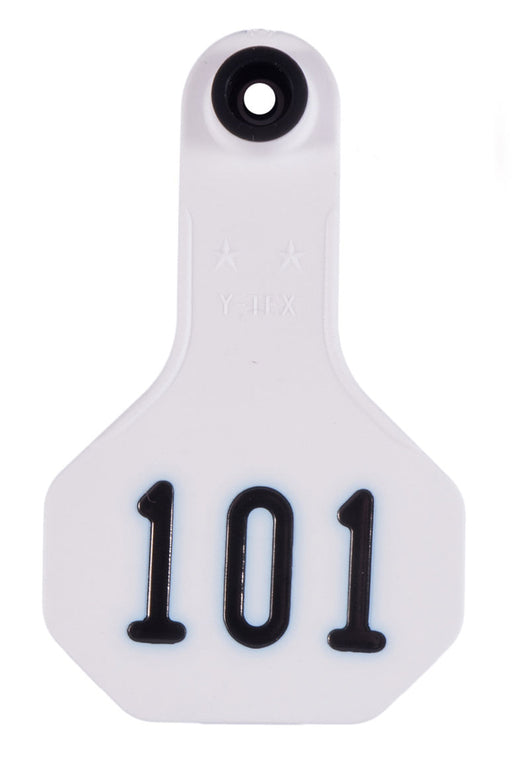 Y-Tex Numbered Ear Tags (Small), 25 count - White 1-25 