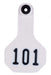 Y-Tex Numbered Ear Tags (Small), 25 count - White 1-25 