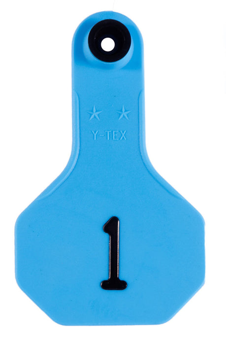 Y-Tex Numbered Ear Tags (Small), 25 count - Blue 151-175 