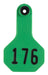 Y-Tex Numbered Ear Tags (Small), 25 count - Green 1-25 