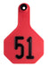 Y-Tex Numbered Cattle Ear Tag ID, Medium - Red 101-125 