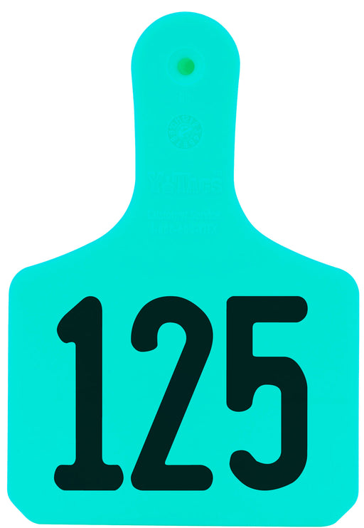 Y-Tex Y-Tag Calf, Numbered (25) - Turquoise 1-25 