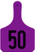 Y - Tag Numbered 1 - Piece Ear Tags, 25 ct - XUC2 - Cow - Purple - 1 - 25 - 5