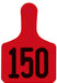 Y - Tag Numbered 1 - Piece Ear Tags, 25 ct - XUEZ - Calf - Red - 1 - 25 - 18