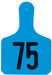 Y - Tag Numbered 1 - Piece Ear Tags, 25 ct - XUFH - Calf - Blue - 1 - 25 - 17