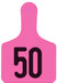 Y - Tag Numbered 1 - Piece Ear Tags, 25 ct - XUGJ - Calf - Pink - 1 - 25 - 13