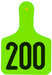 Y - Tag Numbered 1 - Piece Ear Tags, 25 ct - XUGT - Calf - Chartreuse - 1 - 25 - 12