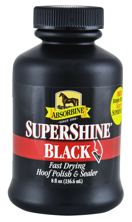 SuperShine Hoof Polish & Sealer - Black SuperShine Hoof Polish, 8 oz  