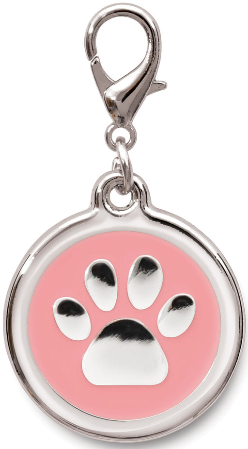 Fashion Pet Collar Charms - Pink Paw Pet Charm  