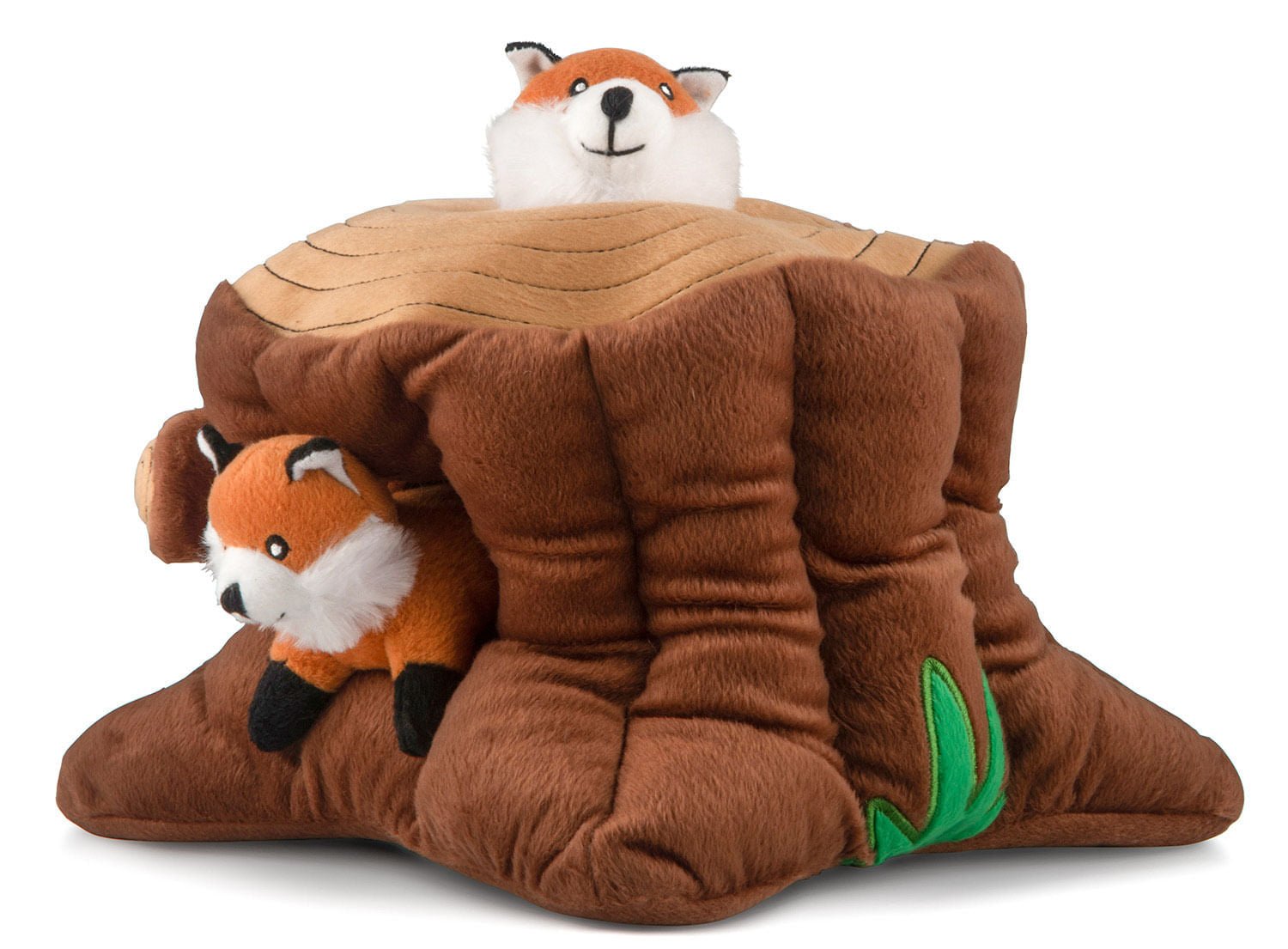 Zippy Burrow Fox Stump Pet Toy — Jeffers