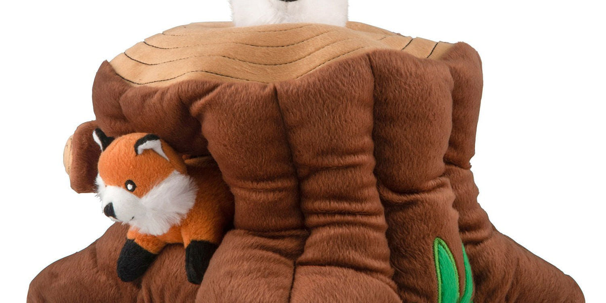 Zippy Burrow Fox Stump Pet Toy — Jeffers
