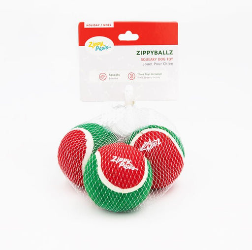 Zippy Paws Holiday ZippyBallz, 3 - pk - Jeffers - Dog Supplies > Dog Toys